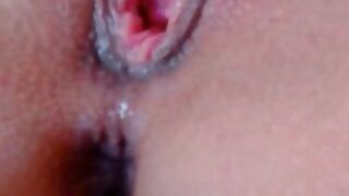 Horny Babe fingers her wet pussy upclose