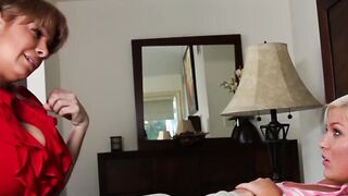 Blonde youngster turns sixtynine with gorgeous stepmother