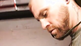 Bearded army hunk sucks comrades cock and tastes his cum