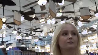 Petite girl gets cock pushed in her mouth