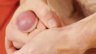 Slim twink Caspar Juarsson masturbates with his cock