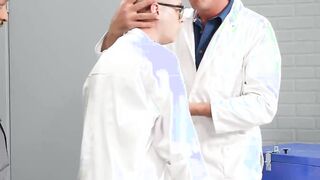 Horny dude rams his dick in a white mans mouth
