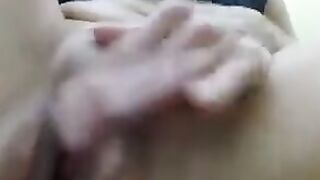 Busty Stepsister fingering her wet pussy upclose