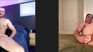 Hunky men Michael Boston and Wade Wolfgar jerk off on camera