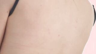 Kate K a brunette teenage beauty teases him with her shaved pussy
