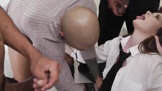 Hazel Moore Sucks On A Gang Of BBCs