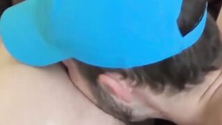 Hot bearded jocks indulge in bareback pounding after wet BJ