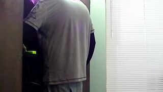 Straight dude watches TV while he gets sucked off by Joe