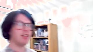 Chubby British hottie sprayed with cum after masturbating