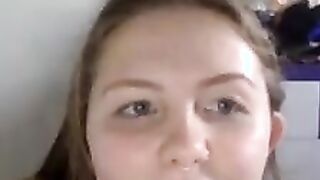 Stepsister fingers her pussy for you