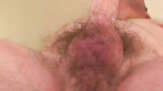 Mature gay toys his tight ass while being cock jerked