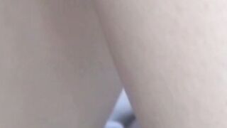 Beautiful Japanese teen playing with her hairy pussy