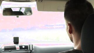 Hot Angelo Godshack jacks off in exchange for a car ride