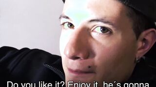 Straight Latino curiously rides a thick throbbing cock hard