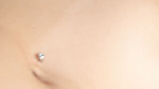 Sensual Amber Pearl plays with her pussy on kitchen table