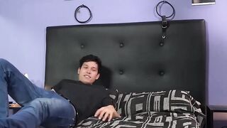 Young Latino has his ass penetrated raw before tasting cum