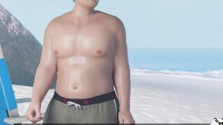 Blonde 3D Hottie Rides BBC Beach Sex