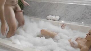 Trans blonde seduces husbands friend to fuck her