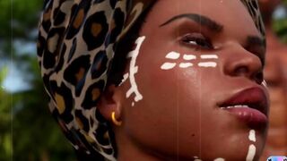 AFRICAN ANAL Explorer 3D Group Sex Animation 2024