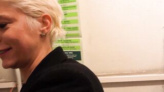 German long natural titties short hair blonde MILF got anal pounded