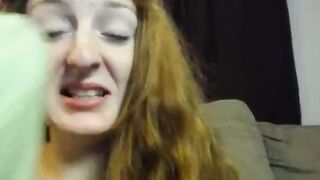 Amateur Redhead Gives Blowjob and Gets Cum In Mouth