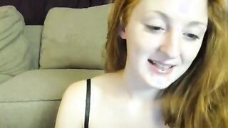 Amateur Redhead Gives Blowjob and Gets Cum In Mouth