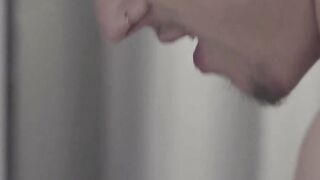 Cute twink son sucks off stepdads hangover from last night