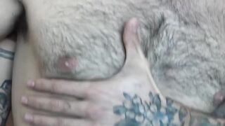 Bearded guy has his first raw sex experience and loves it