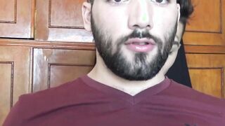 Bearded guy has his first raw sex experience and loves it