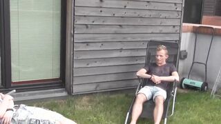 Feet fetish twinks Milo and Tristan fuck raw after blowjob
