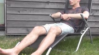 Feet fetish twinks Milo and Tristan fuck raw after blowjob