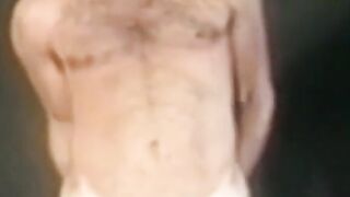 Stud one of a kind male strokes bristly enormous dick prior to cumming solo