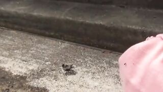 Debaucherous Asian student peeing hard out in the open