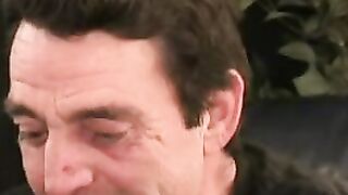 Mature homo comes hard while his ass is filled with dildo