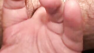 Mature homo comes hard while his ass is filled with dildo