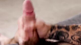 Solo masturbation session with inked bearded homosexual Hoe 2