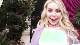 Adorable blonde spinner Haley Spades loves anal