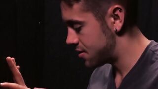 Attractive stepson dicksucking daddy at gloryhole
