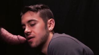 Attractive stepson dicksucking daddy at gloryhole