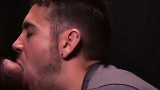 Attractive stepson dicksucking daddy at gloryhole