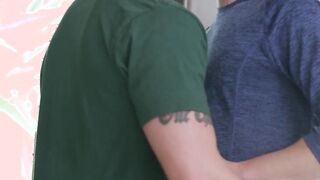 Cute stud ass and mouth filled at the same time