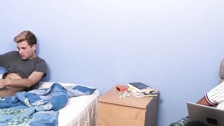 Hunky stepdad fucks his stepson and his Latino boyfriend