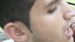 Brazilian muscle heads banging nononsense after messy dick sucking