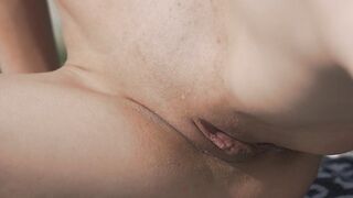 Sexy small tits beauty Sade Mare hot solo outdoor teasing