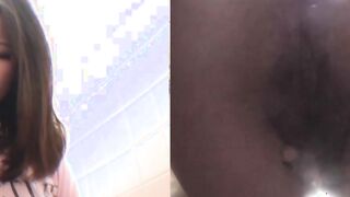 Amateur Japanese babe fingering pussy on close up hidden cam