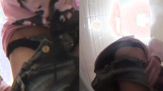 Amateur Japanese babe fingering pussy on close up hidden cam