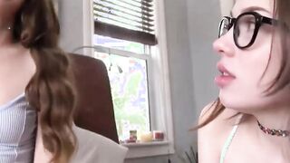 Lesbian Teens try Step Brothers Cock Ven