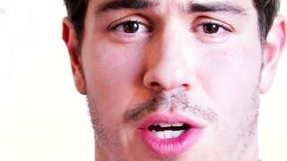 Hunky farm boy Elijah James wanks off his big cock