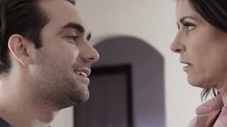 Adorable mature woman in heels bangs hard with a young guy