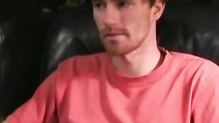 Well-built younger guy masturbates watching porn and cums
